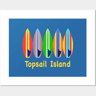 Topsail Island NC Surfboards Posters and Art